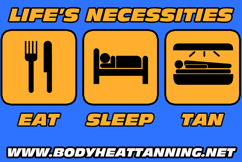 Mission: Create icon of figure in a tanning bed to match  Eat, Sleep, ____ design