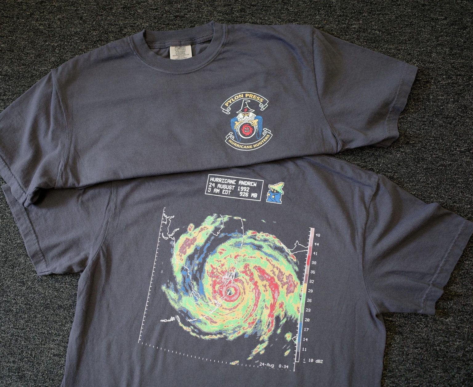 Hurricane Wizard shirts - Pylon Press Screen Printing
